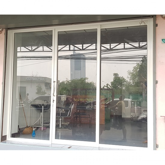 ติดตั้ง ประตูเลื่อนรางแขวน - ช่างนัน อลูมิเนียม - ประตูเลื่อนรางแขวน 