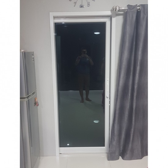 ติดตั้ง ประตูเลื่อนรางแขวน - ช่างนัน อลูมิเนียม - ประตูเลื่อนรางแขวน 